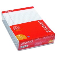 UNIVERSAL PAD LETTER PERFORATED WHITE 12/PACK